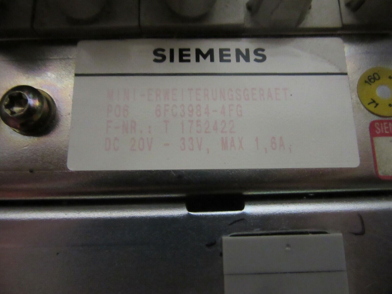 Siemens Sinumerik Mini-Erweiterungsgerät P06 6FC3984-4FG 6FX1132-1BA01