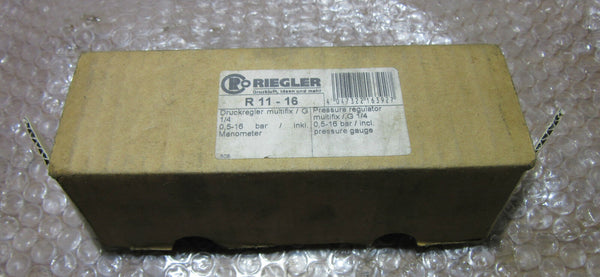 RIEGLER R11-16 Pressure regulator multifix/G 1/4 0.5-16bar - UNBENUTZT/UNUSED - 
