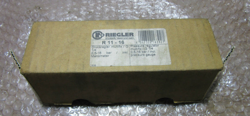 RIEGLER R11-16 Pressure regulator multifix/G 1/4 0.5-16bar - UNBENUTZT/UNUSED - 