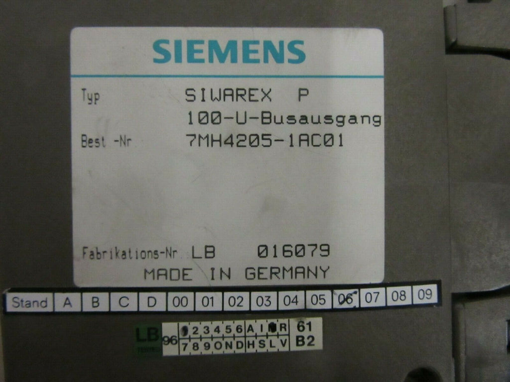 Siemens Siwarex P 100-U-Busausgang 7MH4205-1AC01