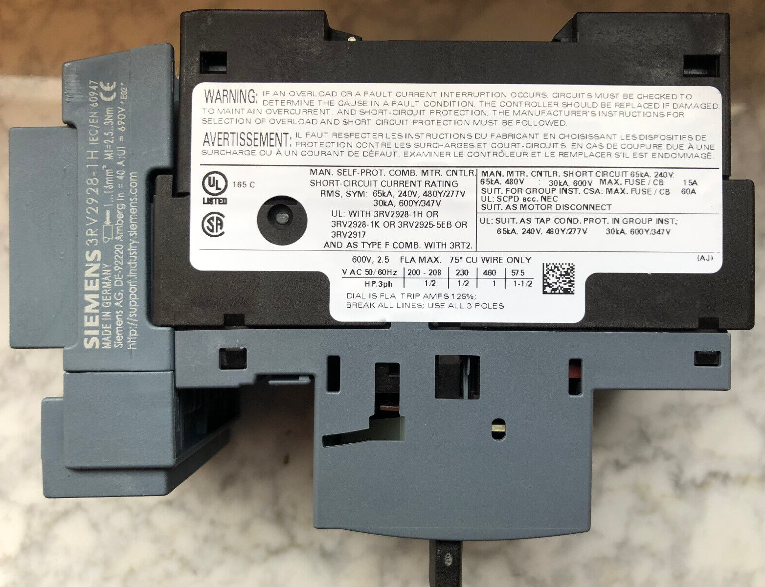 Siemens Sirius 3RV2021-1CA10 Leistungsschalter