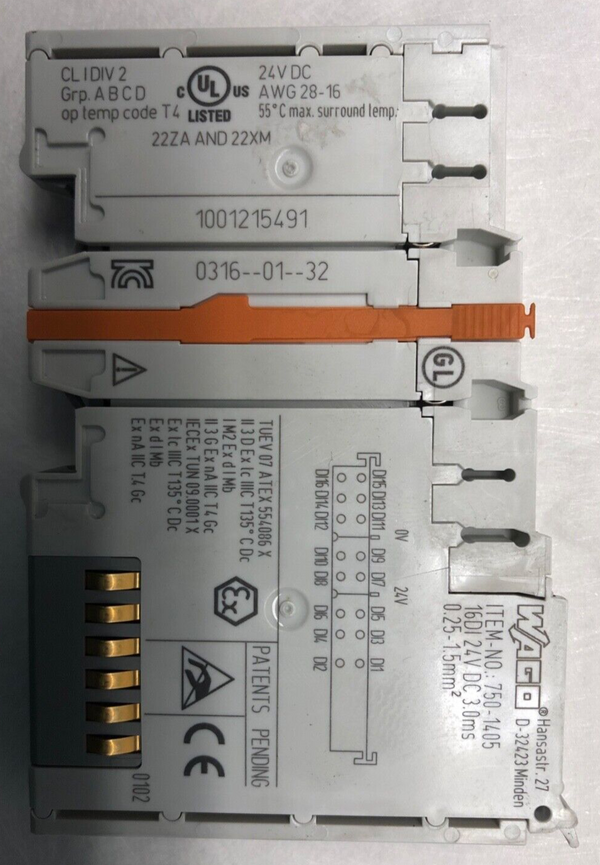 WAGO  ITEM-NO.:  750-1405 16-Kanal-DigitaleingangI