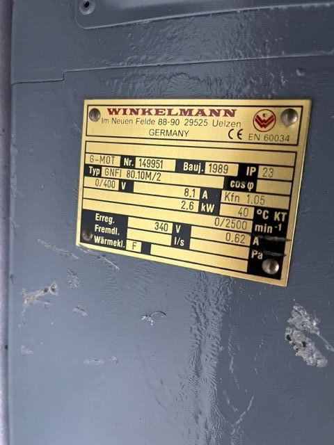 WINKELMANN Typ GNFI 80.10M/2 with Hübner Typ GT 9.06/420