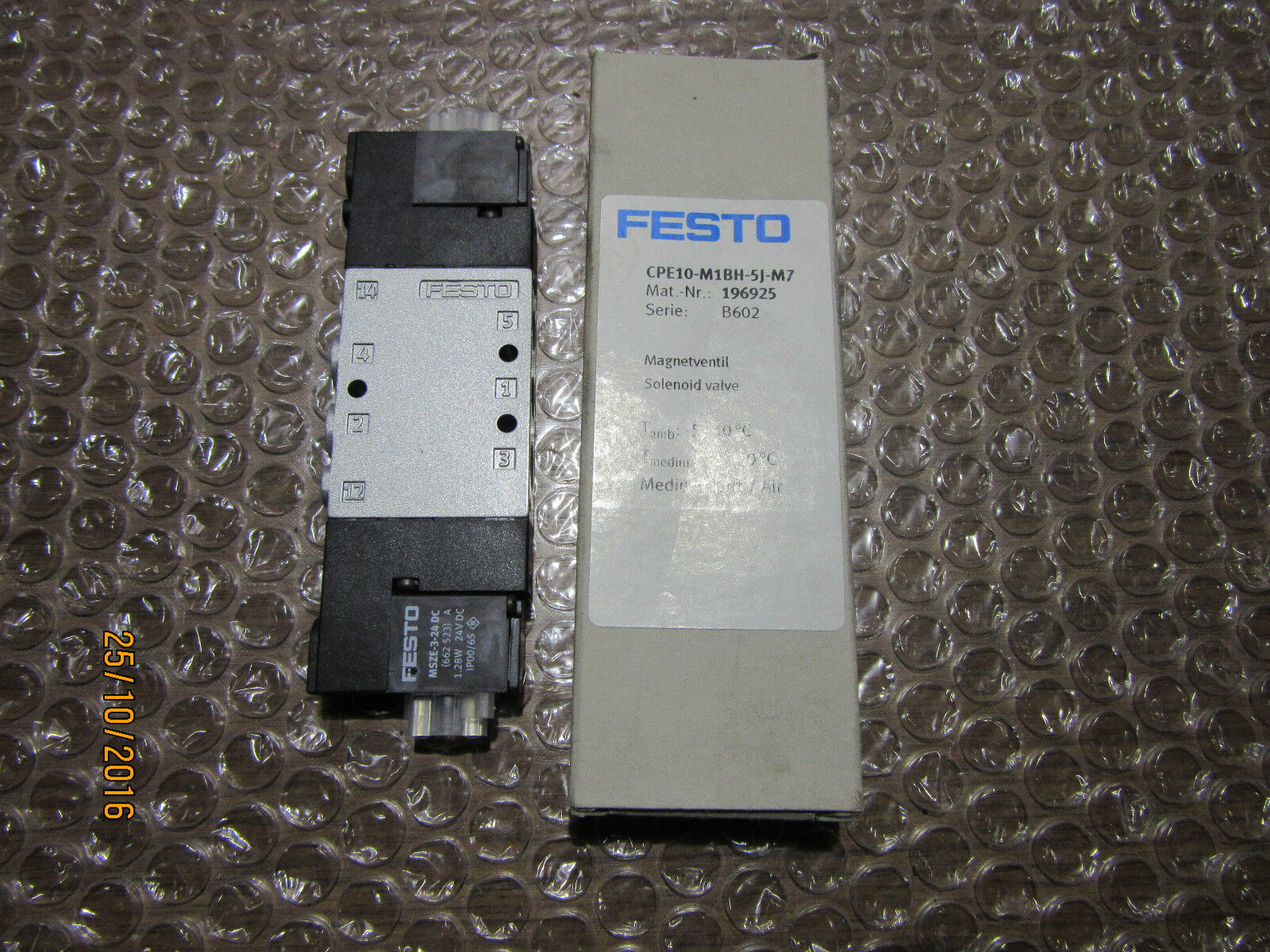 FESTO Magnetventil CPE10-M1BH-5J-M7 - unused - 