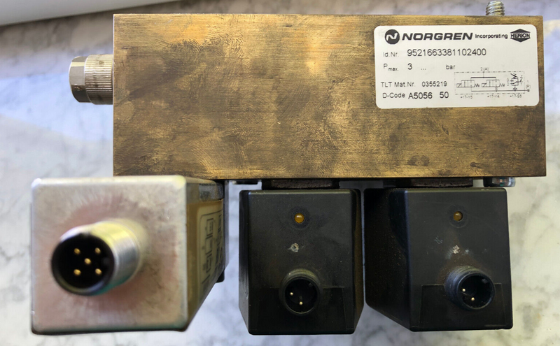 Norgren 9521663381102400 Magnetventilblock mit Drucksensor 24 V 0863099