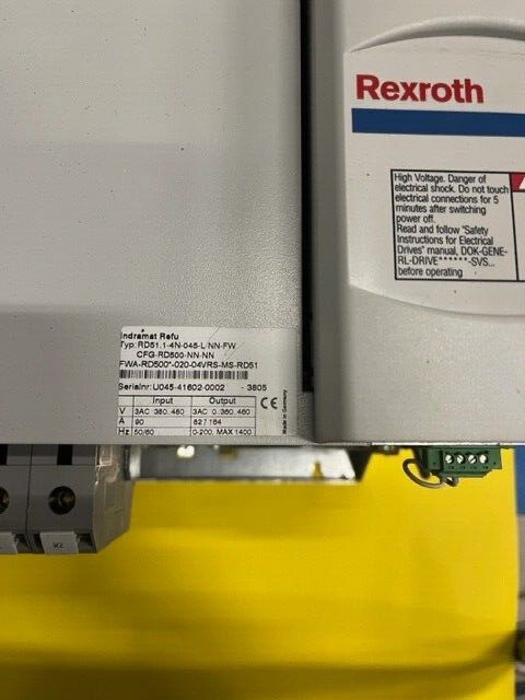 Rexroth Indramat Refu Type RD51.1-4N-045-L-NN-FW CFG-RD500-NN-NN