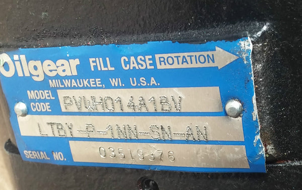 Oilgear PVWH014A1BV Hydraulikpumpe Serial No.: 03519376
