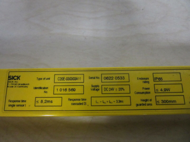 Sick C20E-030303A11 C20S-030103A11 UE 10-3OS2D0 Transmitter Receiver C2000