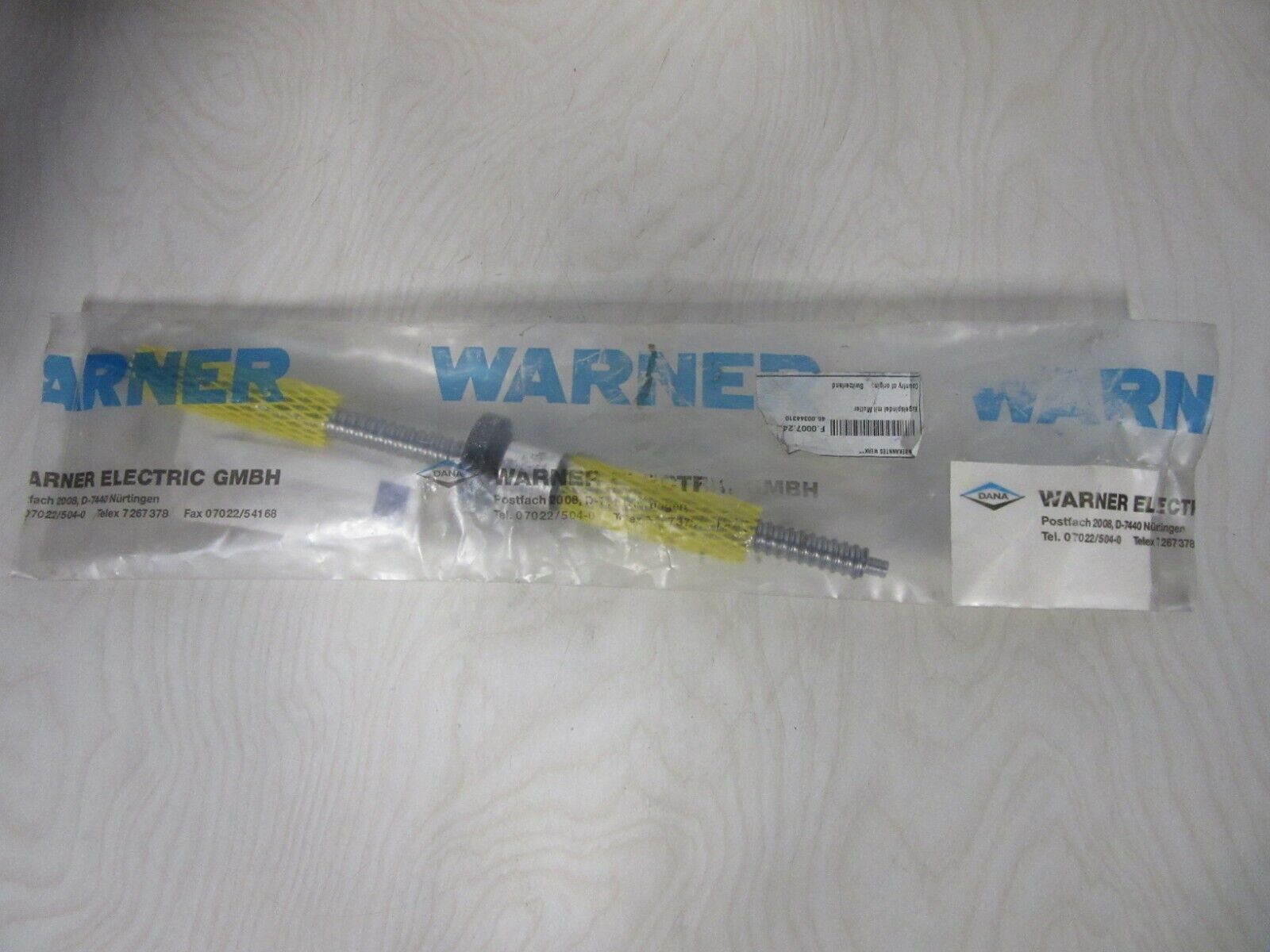 Kugelspindel Warner Electric 45.00344310 mit Mutter Gesamtlänge: 400mm