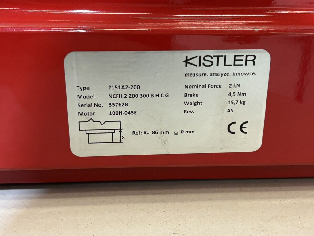 KISTLER Flügelmodul NCFH 2 200 300 B H C G Typ:2151A2-200 Motor: 100H-045E