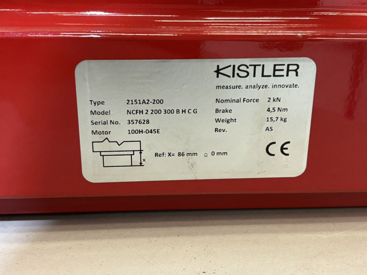 KISTLER Flügelmodul NCFH 2 200 300 B H C G Typ:2151A2-200 Motor: 100H-045E