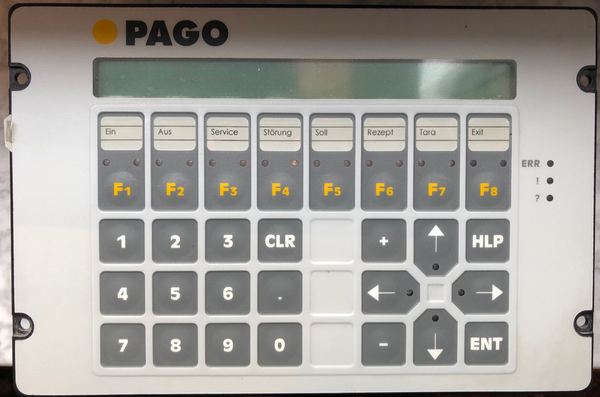 PAGO LAUER Bedienpanel PCS090 090.206.D 201295