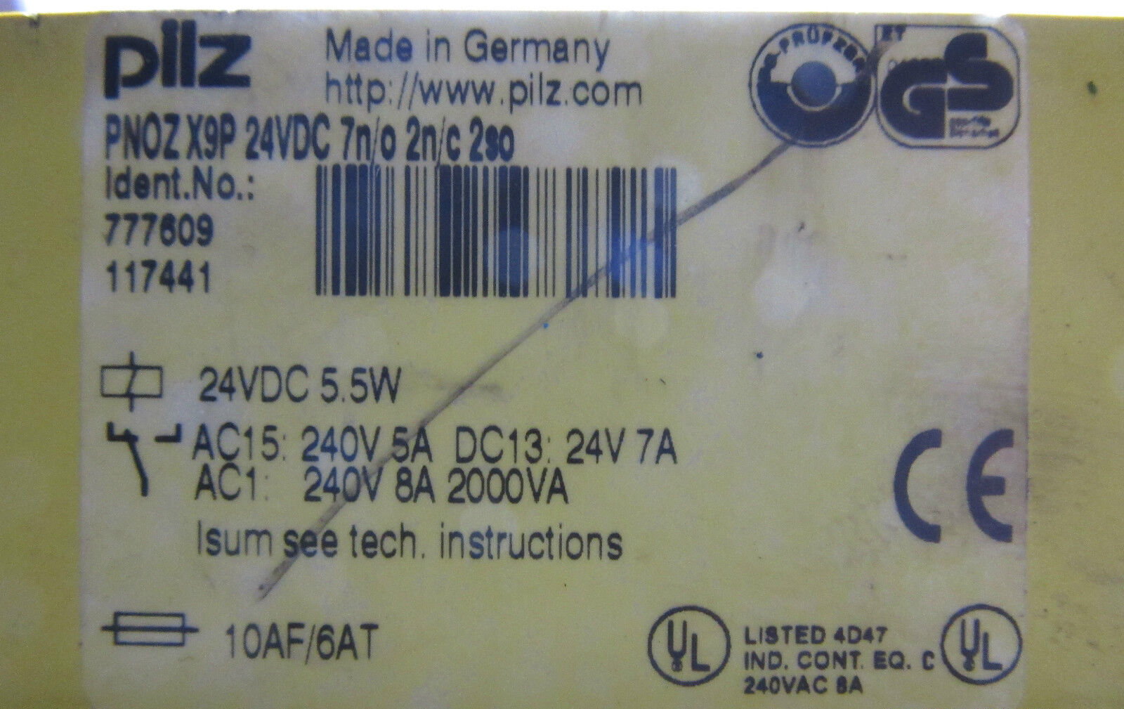 PILZ PNOZ X9P 24VDC 777609