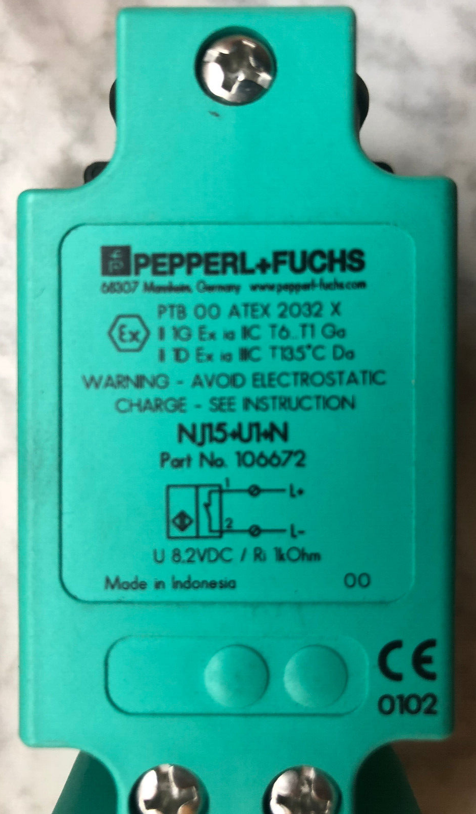 Pepperl+Fuchs NJ15+U1+N induktiver Näherungsschalter 106672