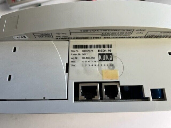 KUKA KSD1-16 E93DA55214B531 Kuka No.: 00-105-350