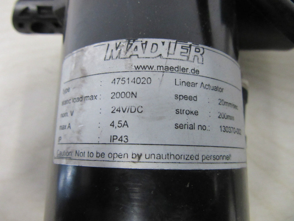Mädler 47514020 Linear Actuator 24V/DC -unused-