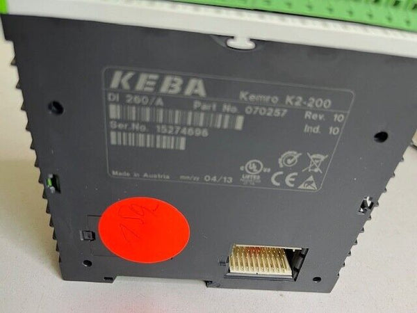 KEBA Kemro k2-200 DI 260/A Part No. 070257  DI 260/A