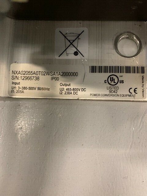 VACON DC Con. Wechselrichter  Power Unit NXA02055A0T02WSA1A200000 