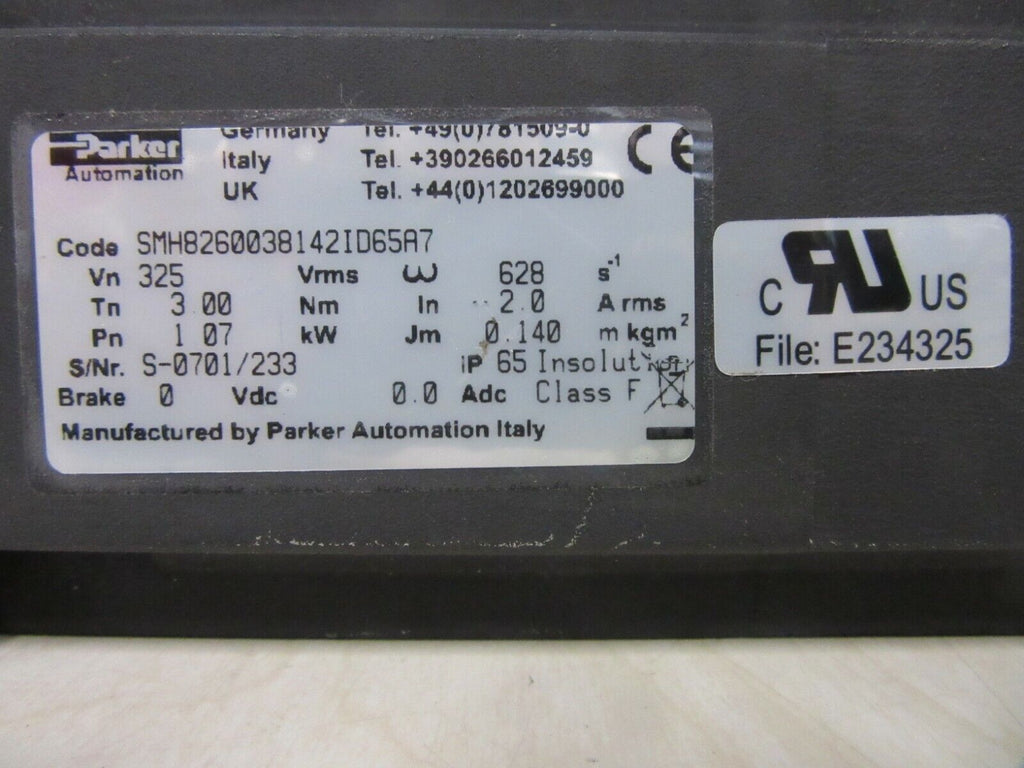 Parker Automation Servomotor SMH8260038142ID65A7 