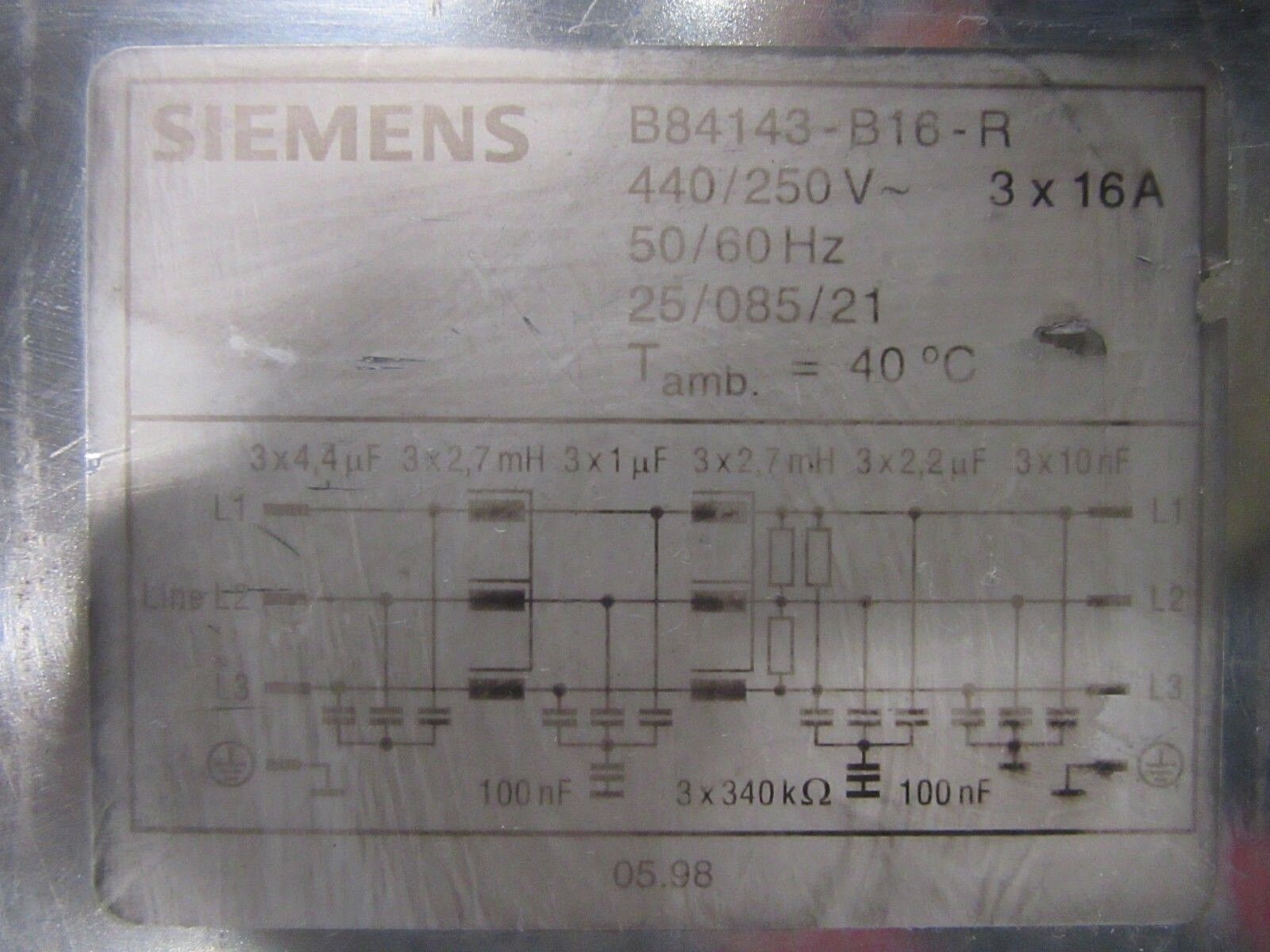 Siemens B84143-B16-R 3x16A -used-