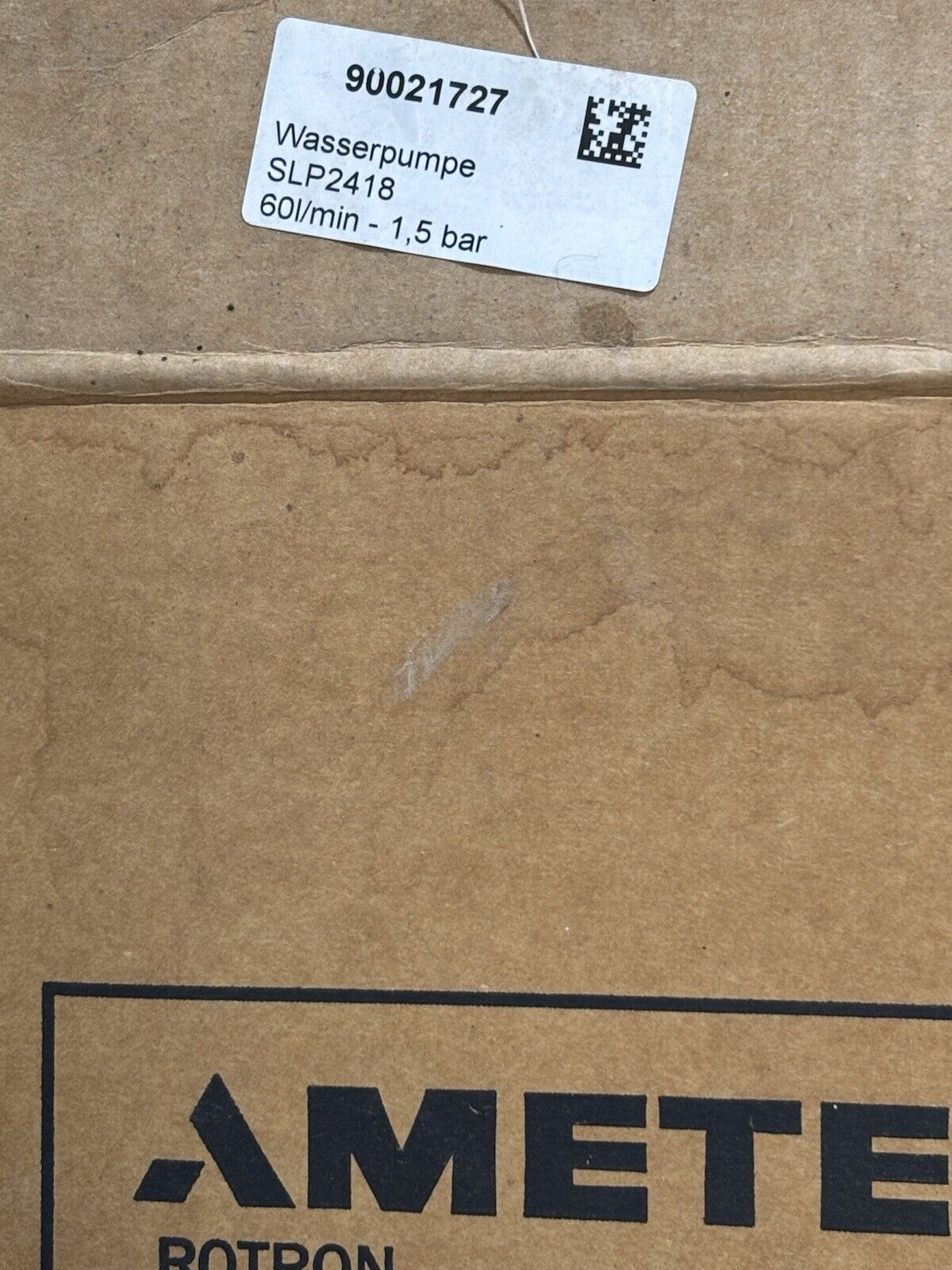 AMETEK ROTRON SLP2418 Wasserpumpe Water Circulation Pump 60l/min - 1,5bar OVP
