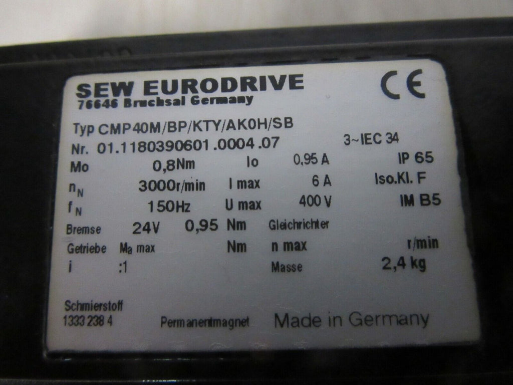 SEW Eurodrive CMP40M/BP/KTY/AK0H/SB 