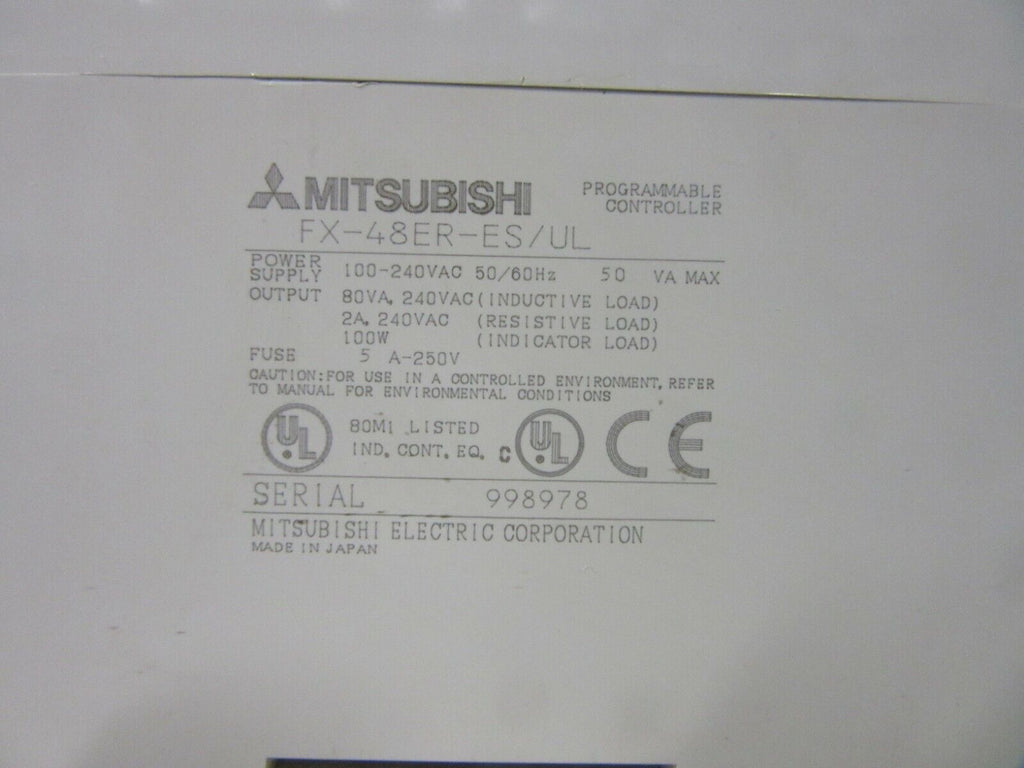 Mitsubishi Melsec FX-48ER-ES/UL Progammable Controller