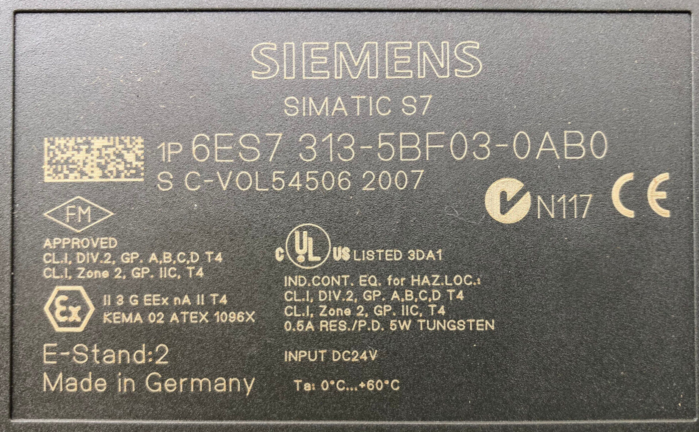 Siemens Simatic S7-300 CPU313C 6ES7 313-5BF03-0AB0
