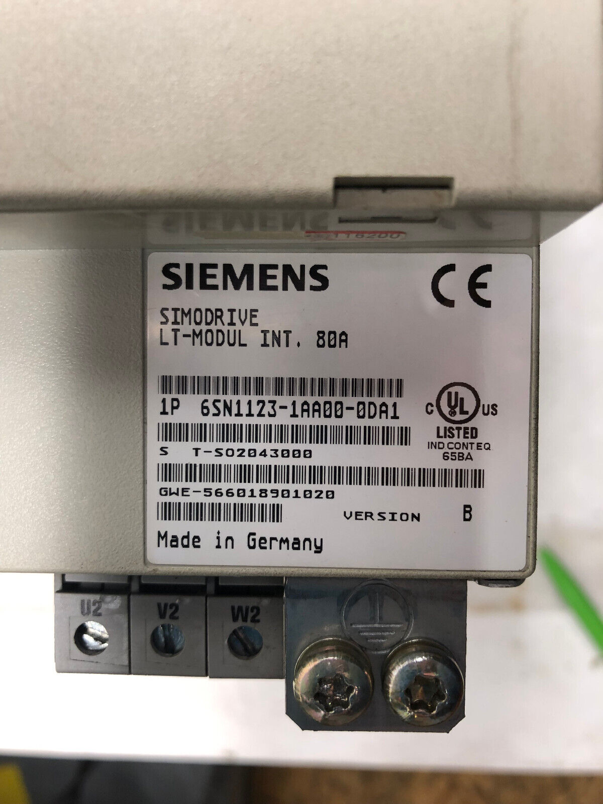 Siemens  SIMODRIVE 6SN1118-0NJ01-0AA0 Version A  mit LT-MODUL 80A