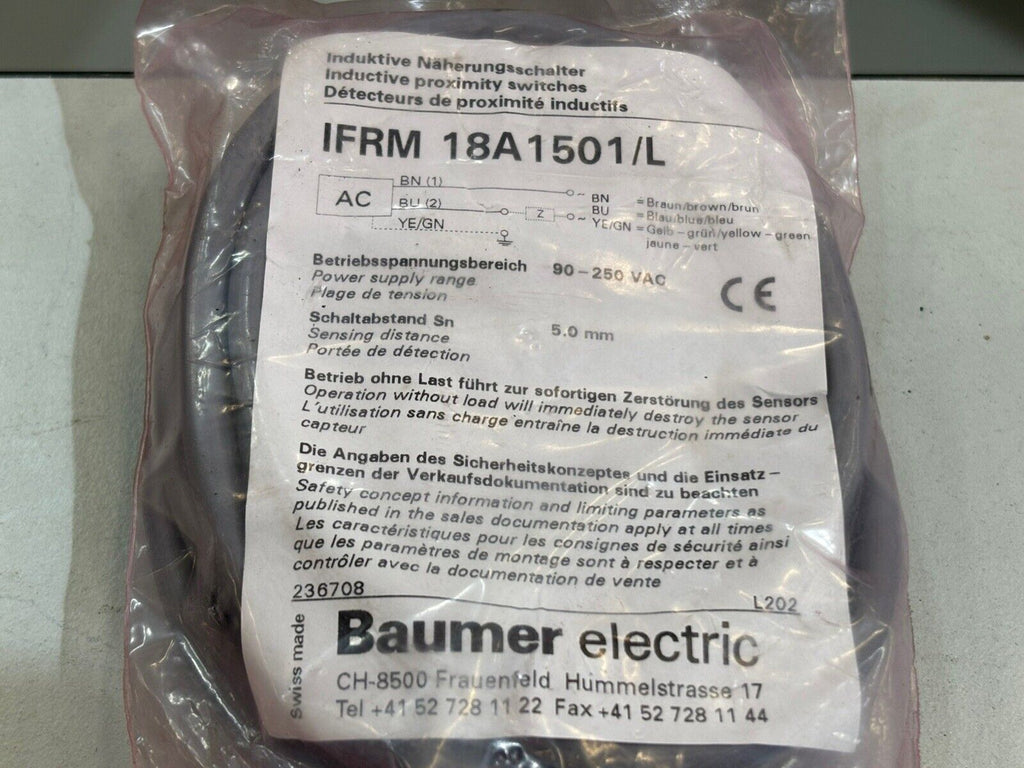 BAUMER IFRM 18A1501/L Induktive Näherungsschalter