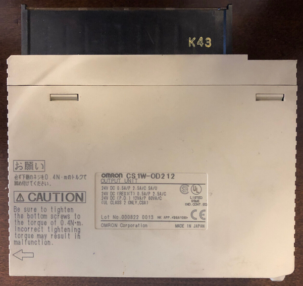 OMRON CS 1W-0D212 Output Unit