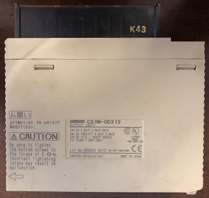 OMRON CS 1W-0D212 Output Unit