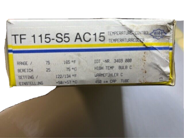 ALCO Controls Temp.regler Typ TF 115-S5 AC15 Range 75-165 (25-75")