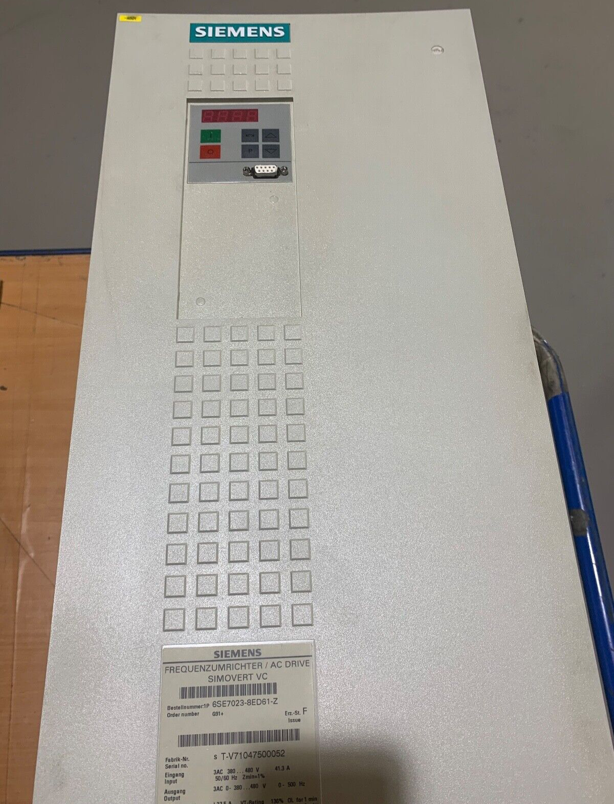 SIEMENS 6SE7023-8ED61-Z SIMOVERT MASTERDRIVES VECTOR