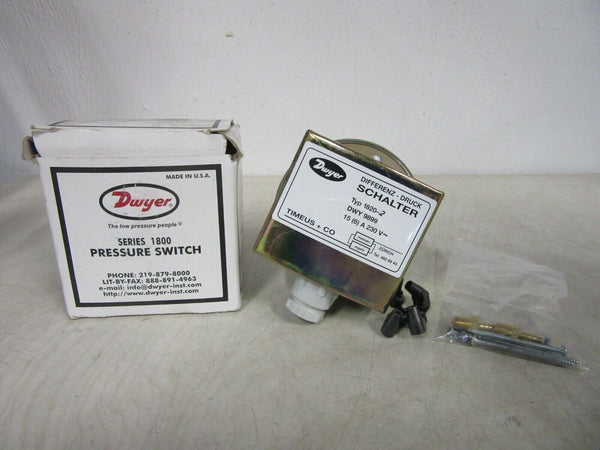 Dwyer Differenz-Druck Schalter Typ 1820-2 DWY 9899 15 (6) A 230 V