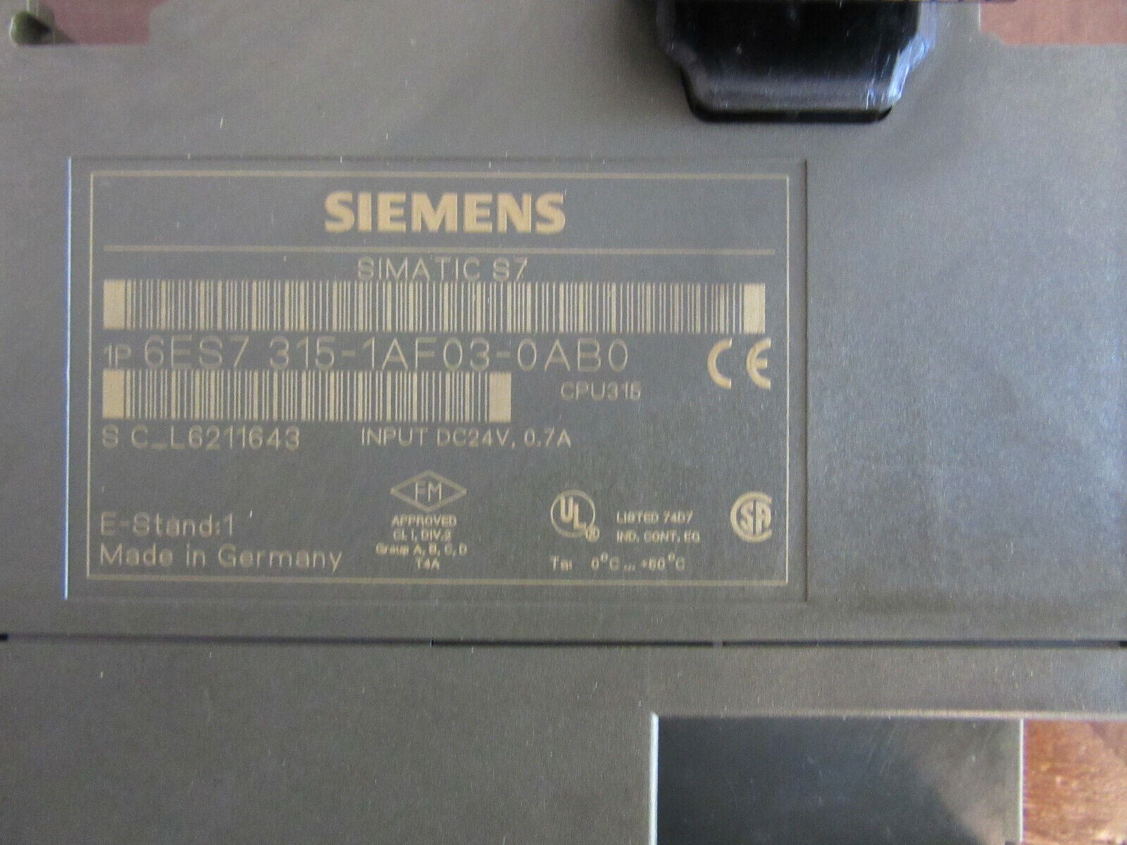 SIEMENS 6ES7 315-1AF03-0AB0 / 6ES7315-1AF03-0AB0