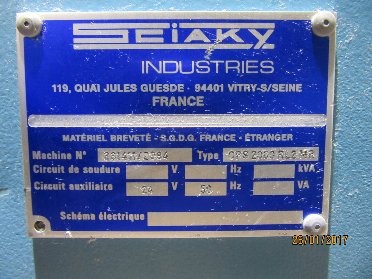 Sciaky Industries CPS 2000 RL2 MR -used-