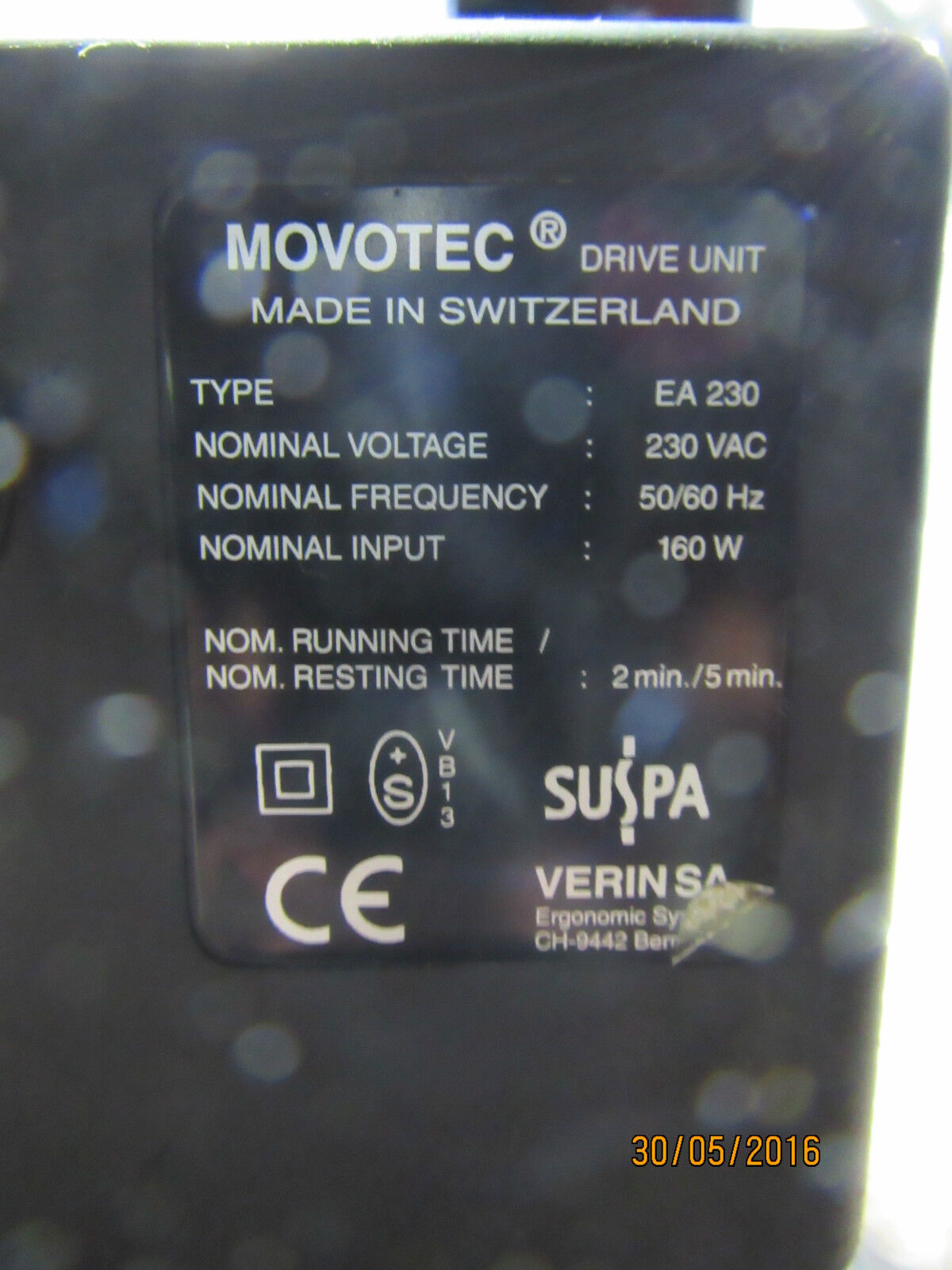 Movotec Suspa Drive Unit Type EA230 | 230VAC | 50/60Hz | used 