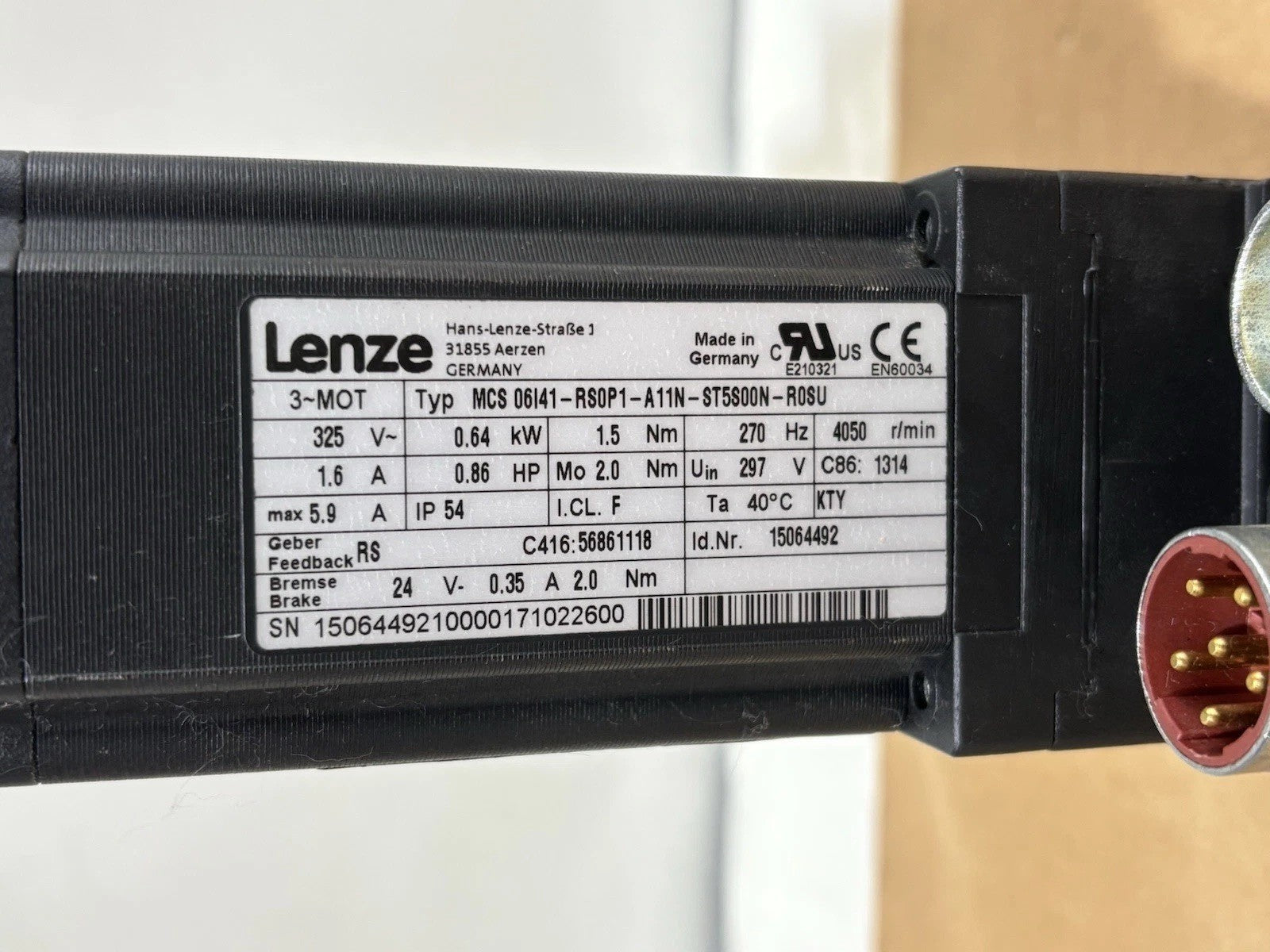 LENZE MCS 06I41-RS0P1-A11N-ST5S00N-R0SU 15064992 Vogel SKN 050 298317