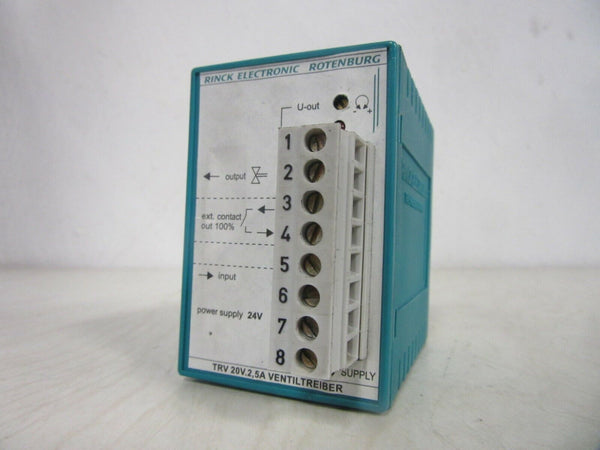 Rinck Electronic Rotenburg TRV 20V. 2.5A Ventiltreiber TRV-U 10V.20V-2.5A