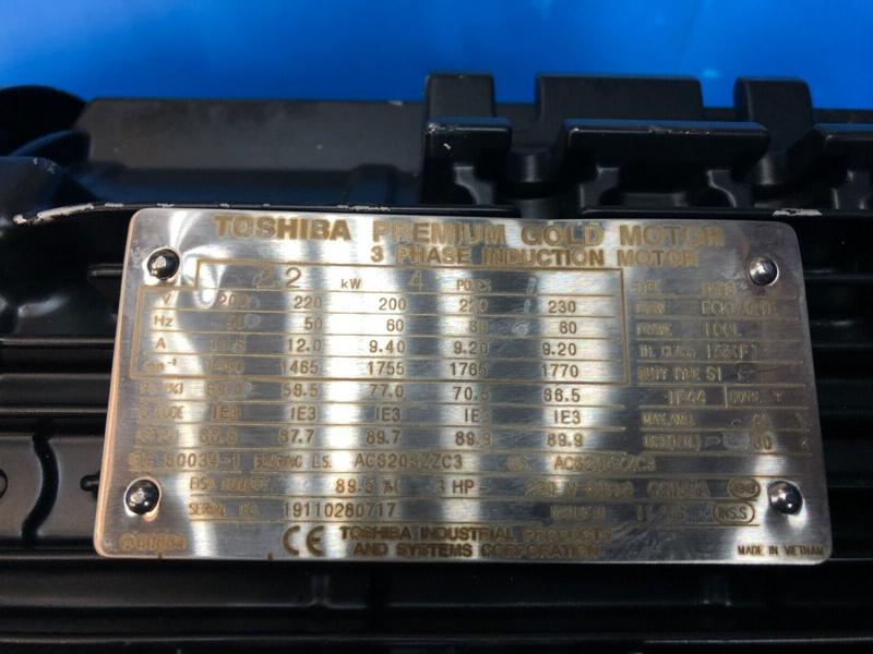 TOSHIBA PREMIUM GOLD MOTOR 2,2KW mit Hydraulik-Pumpe Sumitomo CQTM33