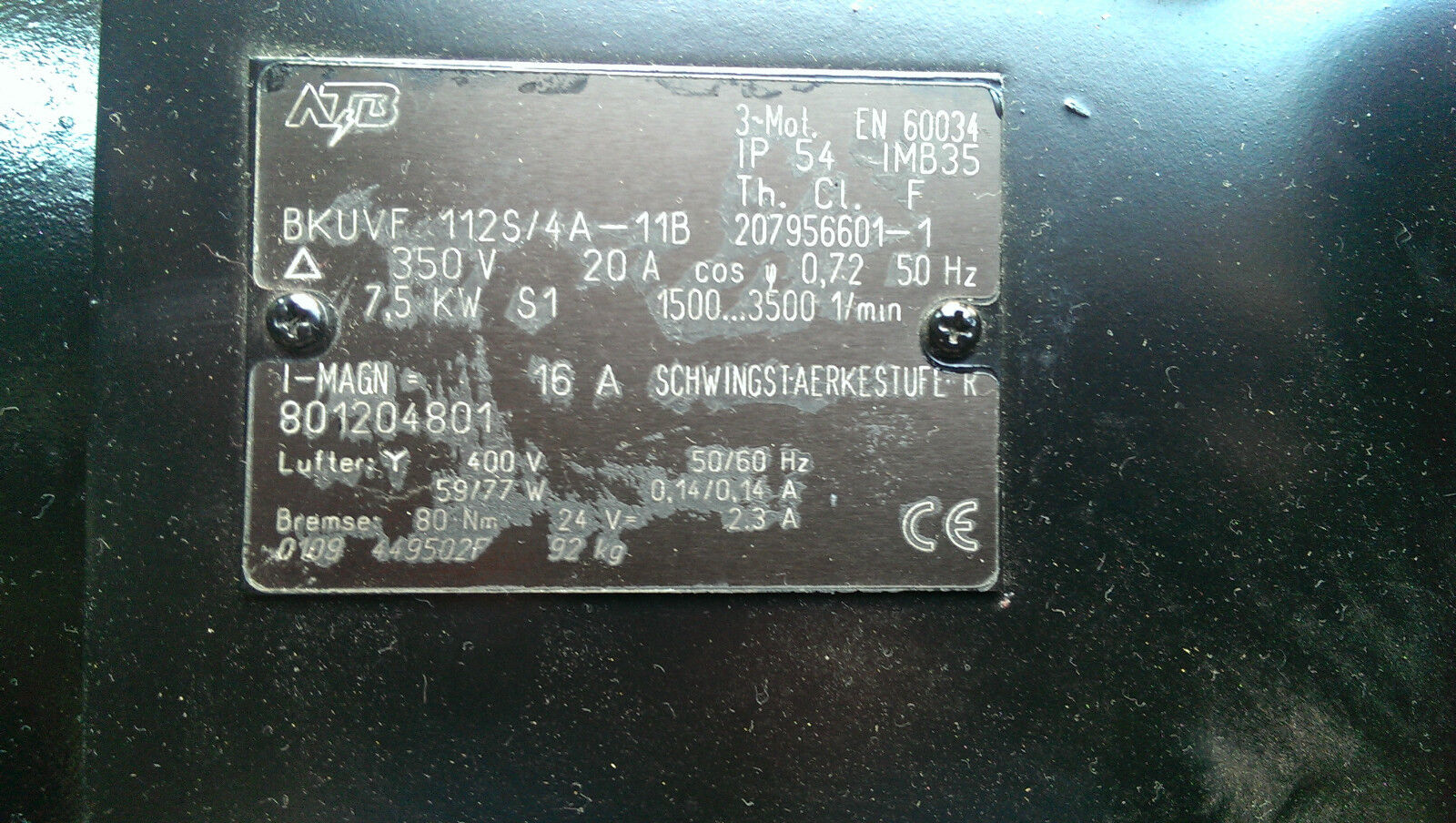 ATB 3-Phasen Motor BKUFV 112S/4A-11B