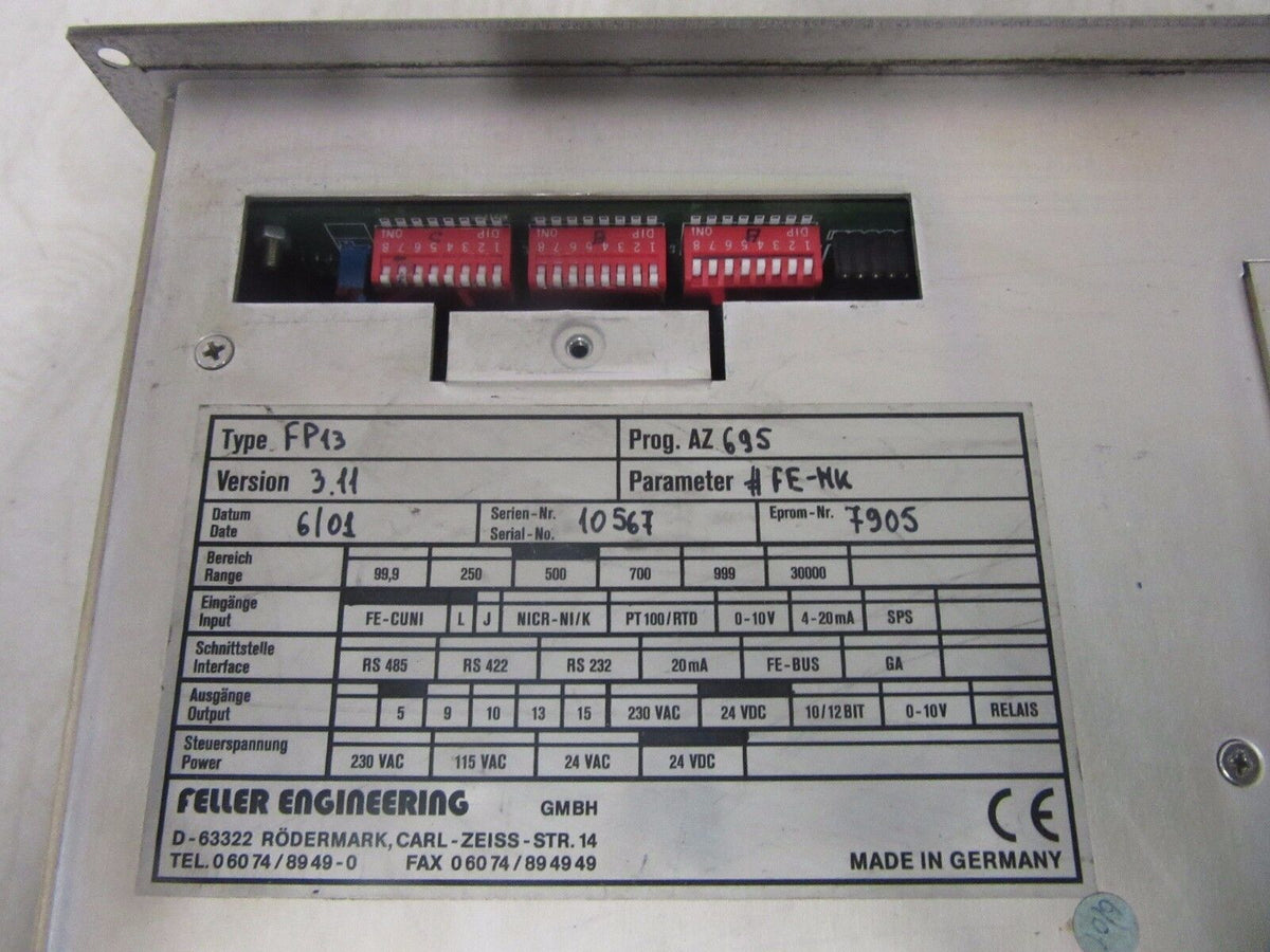 Feller Engineering FP13 Temperaturregler Prog. AZ 695