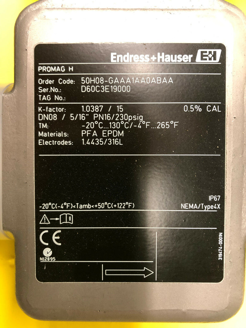 ENDRESS + HAUSER PROMAG H 50H08-GAAA1AA0ABAA Durchflussmessgerät