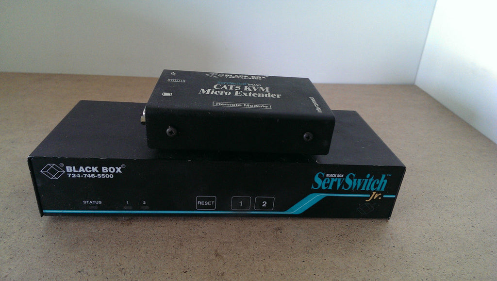 Black Box ServSwitch Jr. + CAT5 KVM Micro Extender 724-746-5500