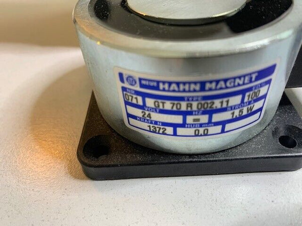 Hahn Elektro-Haft-Magnet mit Grundplatte GT 70 R 0002.11 24V- 1,5W 1372N Neu