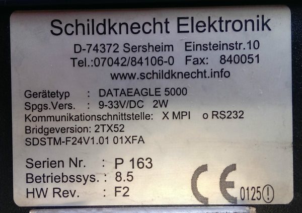 Schildknecht DATAEAGLE 5000 9-33 V/DC Bedienpanel Steuerpanel