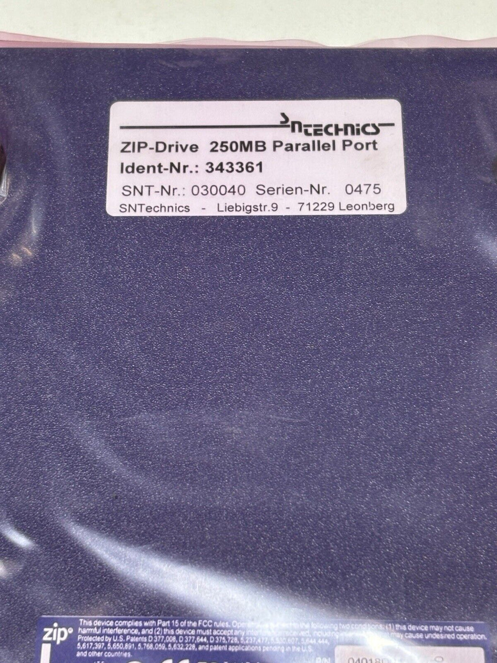 ZIP Drive 250MB Parallel Port, El. Ausrüstung, Mat-nr.: 955143
