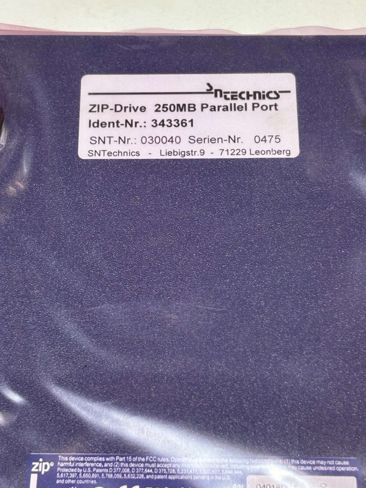 ZIP Drive 250MB Parallel Port, El. Ausrüstung, Mat-nr.: 955143