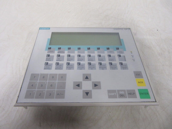 Siemens Simatic Operator Panel OP 17-PP 6AV3 617-1JC00-0AX1  